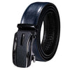 High Quality Brand Mens Belts Blue Cow Leather Automatic Buckles Ratchet Waistband Belt For Men Dress Jeans Suit Trousers Gift