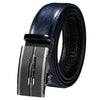 High Quality Brand Mens Belts Blue Cow Leather Automatic Buckles Ratchet Waistband Belt For Men Dress Jeans Suit Trousers Gift