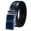 High Quality Brand Mens Belts Blue Cow Leather Automatic Buckles Ratchet Waistband Belt For Men Dress Jeans Suit Trousers Gift