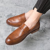 Men's Loafers Business Dress Leather Shoes Men's Brand Brown Oxford Shoes High Quality Soft Flat Casual Shoes mocassin homme