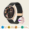 Smart watch for women, always-on display, IP67, fitness tracker with sleep monitoring/menstrual cycle, black gold