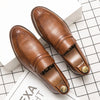 Men's Loafers Business Dress Leather Shoes Men's Brand Brown Oxford Shoes High Quality Soft Flat Casual Shoes mocassin homme