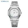 CRRJU Top Luxury Brand Man Watch Sports Waterproof Luminous Date Men Wristwatch Square Dial Quartz Men's Watches High Quality