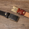 3.8CM Thick Cowhide Copper Smooth Buckle Genuine Leather Casual Jeans Cowboy Belt Men High Quality Luxury Male Strap Cintos
