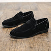 Spring New Fashionable Pointed Suede Breathable Sleeve Leg Shoes Brand for Teenagers Comfortable Anti Slip Soft Bottom Bean Shoe