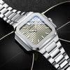 2025 New Man Watches Luxury Fashion Square Men's Quartz Watch Calendar Luminous Waterproof Stainless Steel High Quality Clock