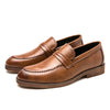 Men's Loafers Business Dress Leather Shoes Men's Brand Brown Oxford Shoes High Quality Soft Flat Casual Shoes mocassin homme