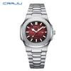 CRRJU Top Luxury Brand Man Watch Sports Waterproof Luminous Date Men Wristwatch Square Dial Quartz Men's Watches High Quality