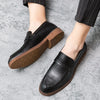 Men's Loafers Business Dress Leather Shoes Men's Brand Brown Oxford Shoes High Quality Soft Flat Casual Shoes mocassin homme