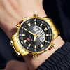 Men Watches 2025 Top Brand Luxury relogio masculino Gold Stainless Steel Band Wrist Watch For Male Clock Men Dual Display watch