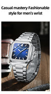 2025 New Man Watches Luxury Fashion Square Men's Quartz Watch Calendar Luminous Waterproof Stainless Steel High Quality Clock