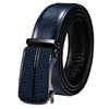High Quality Brand Mens Belts Blue Cow Leather Automatic Buckles Ratchet Waistband Belt For Men Dress Jeans Suit Trousers Gift