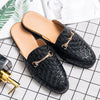 Men's Black Half Shoes For Men Leather Loafers Shoes Man Mules Casual Shoes Male Footwear Fashion Social Mocassins Summer 2023