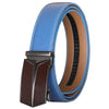 2024 Genuine Leather Belts For Men Luxury Designer Brand Blue Western Automatic Buckle Belt Male Casual Dress Luxe Homme B357