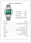 2025 New Man Watches Luxury Fashion Square Men's Quartz Watch Calendar Luminous Waterproof Stainless Steel High Quality Clock