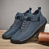 New 2025 Handmade Leather Casual Men Shoes Design Sneakers Man Breathable Leather Shoes Men Ankle Boots Outdoor