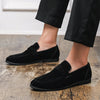 Spring New Fashionable Pointed Suede Breathable Sleeve Leg Shoes Brand for Teenagers Comfortable Anti Slip Soft Bottom Bean Shoe