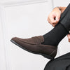 New Spring Casual Nubuck Leather Suede Loafer Shoes Mens Soft Trends Nightclub Shoes Business Dating Loafers Formal Party Shoes
