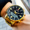 Men Watches 2025 Top Brand Luxury relogio masculino Gold Stainless Steel Band Wrist Watch For Male Clock Men Dual Display watch
