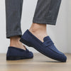 New Fashion Blue Men's Loafers Shoes Big Size 46 Suede Leather Shoes Men Slp-on Casual Shoes for Men Footwear mocassins hommes