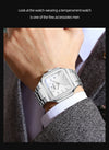 2025 New Man Watches Luxury Fashion Square Men's Quartz Watch Calendar Luminous Waterproof Stainless Steel High Quality Clock