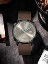 TOMI Men's Watch Minimalist Fashion Sports Watch Calendar Leather Casual Quartz Watch
