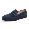 New Fashion Blue Men's Loafers Shoes Big Size 46 Suede Leather Shoes Men Slp-on Casual Shoes for Men Footwear mocassins hommes
