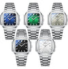 2025 New Man Watches Luxury Fashion Square Men's Quartz Watch Calendar Luminous Waterproof Stainless Steel High Quality Clock