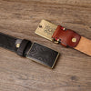 3.8CM Thick Cowhide Copper Smooth Buckle Genuine Leather Casual Jeans Cowboy Belt Men High Quality Luxury Male Strap Cintos