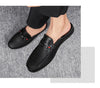 Large Size Mules Men Half Shoes For Man Slippers Leather Mens Semi-Drag Casual Shoes Backless Loafers Male Slides Flats Sandals