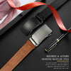 Men's Belt Metal Luxury Brand Automatic Buckle High-quality PU Leather High-quality Men's Business Casual Belt Multi-color