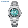 CRRJU Top Luxury Brand Man Watch Sports Waterproof Luminous Date Men Wristwatch Square Dial Quartz Men's Watches High Quality