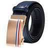 High Quality Brand Mens Belts Blue Cow Leather Automatic Buckles Ratchet Waistband Belt For Men Dress Jeans Suit Trousers Gift