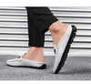 Large Size Mules Men Half Shoes For Man Slippers Leather Mens Semi-Drag Casual Shoes Backless Loafers Male Slides Flats Sandals