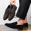 New Spring Casual Nubuck Leather Suede Loafer Shoes Mens Soft Trends Nightclub Shoes Business Dating Loafers Formal Party Shoes