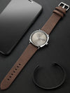TOMI Men's Watch Minimalist Fashion Sports Watch Calendar Leather Casual Quartz Watch