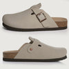 Kidmi New Genuine Suede Clogs for Women Men Clogs Soft Cork Footbed Mules Comfort Potato Shoes with Arch Support Beach Sandals