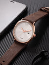 TOMI Men's Watch Minimalist Fashion Sports Watch Calendar Leather Casual Quartz Watch