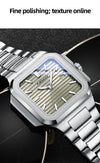 2025 New Man Watches Luxury Fashion Square Men's Quartz Watch Calendar Luminous Waterproof Stainless Steel High Quality Clock