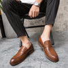 Men's Loafers Business Dress Leather Shoes Men's Brand Brown Oxford Shoes High Quality Soft Flat Casual Shoes mocassin homme